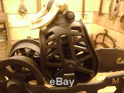 Antique Vintage Cast Iron FE Myers Hay Trolley Farm Barn Pulley Unloader Carrier
