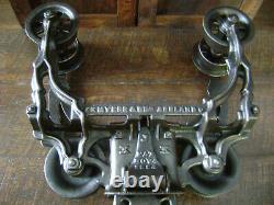 Antique Vintage Cast Iron FE Myers Hay Trolley Pat. 1884 Farm Barn Tool