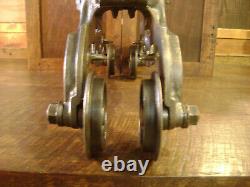 Antique Vintage Cast Iron FE Myers OK Hay Trolley Farm Barn Tool