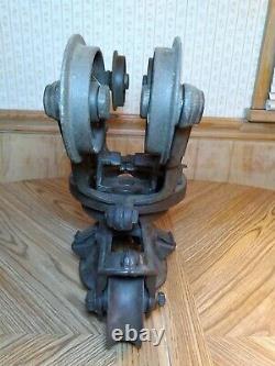Antique Vintage Cast Iron H. E. Myers & Bro. Barn Hay Trolley Tool Loader