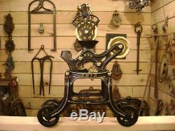 Antique Vintage Cast Iron King (Ney) Hay Trolley Pat. 1887 Farm Pulley Tool