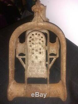 Antique / Vintage Cast Iron Myers Barn Pulley Old Farm Tool Rustic Primitive