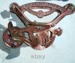 Antique Vintage Ney #276 Cast Iron Barn Loft Hay Trolley