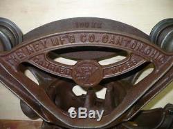 Antique Vintage Ney Mfg. Co. Canton OH Carrier No. 86 Hay Trolley