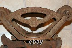 Antique Vintage Ney Mfg. Co. Canton OH Carrier No. 86 Hay Trolley with Drop Pulley