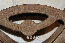 Antique Vintage Ney Mfg. Co. Canton OH Carrier No. 86 Hay Trolley with Drop Pulley