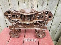 Antique Vintage Rare Ideal Swivel Hay Trolleyfarm Tool1886barnchandelier