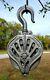 Antique Vintage Stowell Cast IronTrolley Line Pulley Barn Farm Tool Art Deco