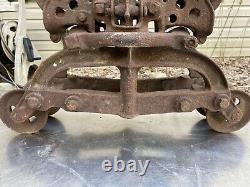 Antique Vtg Cast Iron Rod Car Hay Trolley Farm Barn Primitive Tool Industrial