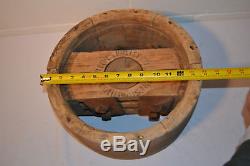 Antique Wooden Reeves Pulley Co. Columbus Ind. Line Shaft Pulley