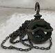 Antique Yale 1-Ton Geared Screw Block Hoist Lift With Long Chain Steam Punk