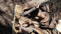 Antique hit miss engine Ireland Machine Foundry Co Winch, Pulley, Flat Belt
