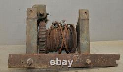 Antique mining 2 ton hand winch Nowry Bros Denver CO collectible truck jeep tool