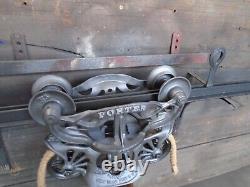 Antique/primitive Porter Hay Trolley Restored Rustic Decor Lighting