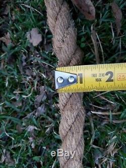 Approx 118 feet X 1 inch Vintage Old Primitive Hemp Barn Rope. Patina! Amish find