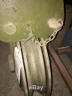 Army Surplus Snatch Block / Pulley 16 Diameter Sheave 1 1/8 wire rope (id292)