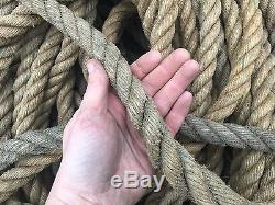 Awesome HUGE Vintage Nautical Block And Tackle Pulleys With Original 1 Rope