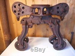 BEAUTIFUL! Antique Hay Trolley Carrier Unloader Barn Rustic Decor PATD AUG 5 84