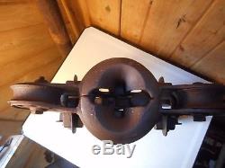 BEAUTIFUL! Antique Hay Trolley Carrier Unloader Barn Rustic Decor PATD AUG 5 84