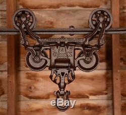 BEAUTIFUL Antique Vtg 1884 F. E. Myers OK Barn Farm Hay Trolley Carrier Pulley