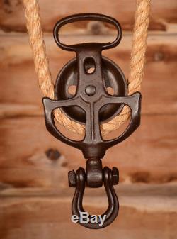 BEAUTIFUL Antique Vtg BOOMER Barn Farm Hay Trolley Carrier Pulley Patented 1906