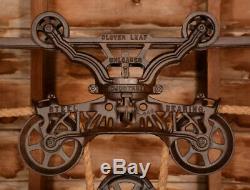 BEAUTIFUL Vintage Myers CLOVERLEAF Hay Barn Trolley Carrier Farm 7 Pulley Tool