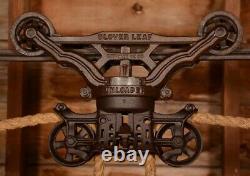 BEAUTIFUL Vintage Myers CLOVERLEAF Hay Barn Trolley Carrier Farm Pulley Tool