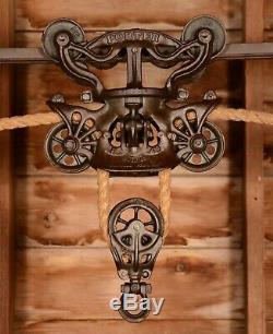 BEAUTIFUL Vintage Porter MEADOW KING Hay Barn Trolley Carrier Farm Pulley Tool
