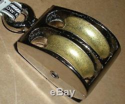 BEN-MOR PULLEY 1-1/2 DOUBLE RIGID EYE PULLEY MAX ROPE 3/8 NEW
