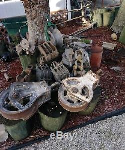 Block And Tackle Pulleys Hoist Lot