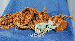 Block & Tackle Set 2 Pulleys + Rope Baltimore, MD Mayor Grady FIRE BOAT Salvage