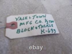 Block & Tackle, The Yale & Towne Mfg Co. 1/2 Ton K-633