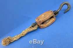 C. 1940 Antique YOUNG IRON WORKS SEATTLE Vintage Farm Barn 15 Pulley with Logo