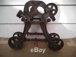 CLIMAX BARN TROLLEY, Hay Trolley, Unloader, Timber Runner, antique cast iron