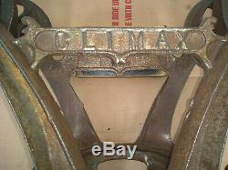CLIMAX BARN TROLLEY, Hay Trolley, Unloader, Timber Runner, antique cast iron