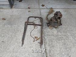 Cast Iron Farm Hay Trolley & antique hay bale mover / lift