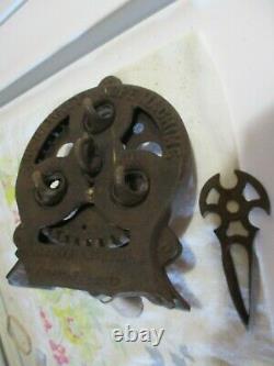 Cast Iron Rope Maker Machine The Hawkeye Antique Minneapolis with Knotting Key