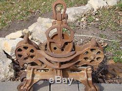 Cast Iron Unloader Hay Trolley Carrier Barn Pulley lighting architectural use