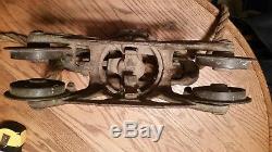 Cloverleaf Hay Trolley Barn Unloader Carrier Antique with 50 feet of rope