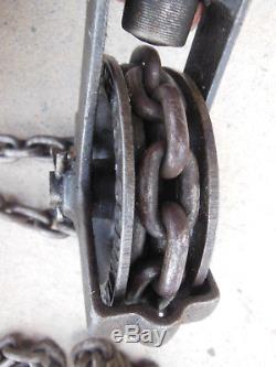 Differential Block Pulley (Pair)-Yale & Towne-1/4 Ton-4.5 Sheaves-20' Chain