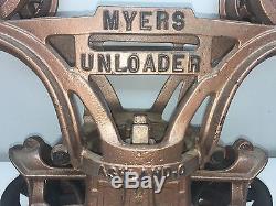 F E Myers & Bro Unloader Hay Trolley Cast Iron Barn Carrier Near Mint Condition