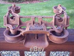 F E Myers & Bro Unloader Hay Trolley Cast Iron Barn Carrier Pat 1884
