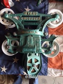 F. E. Myers Hay Trolley Restored Barn pulley Unloader Carrier Antique