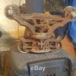 F. E. Myers hay trolley antique unloader rustic look old timy look decor or touse