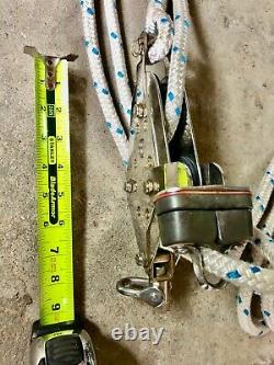 Garhauer Becket & Fiddle block & Tackle on 60 ft of line 41 engine lift
