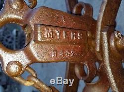 H442- Antique F. E. Myers Hay Double-harpoon (forks) Farm Tool, Original