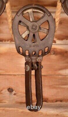 HARD TO FIND Cable Rod Vintage FE Myers OK Unloader Hay Trolley Barn Pulley