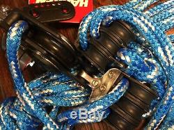 HARKEN 71 57MM NEW CARBO MAIN SHEET, VANG, BLOCK&TACKLE, PULLEYS With40' LINE