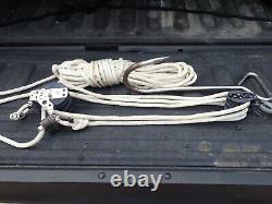 HARKEN Triple Block and Tackle with Rope Cam Lock & Meat Hook Fishing Hunting