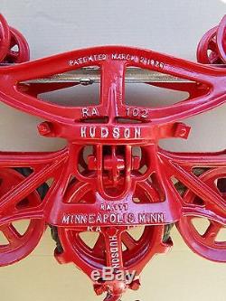 Hudson Ra102/ra177 Maleable Iron Barn Hay Carrier-trolley+drop Pulley+rope+track